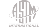 The logo of ASM International showcases stylized lettering with a circular orbit line around it and the word "International" below. This grayscale design highlights their reputable partner group status within Group 2.