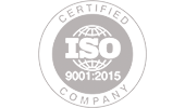 A circular badge with the text "ISO CERTIFIED COMPANY" around the outer edge and "ISO" in the center, symbolizing a commitment to excellence by Partner Group.